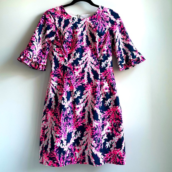 Lily Pulitzer Fiesta Stretch Shift Mini Dress in Nauti Navy Beyond the Sea Sz 00 - Picture 1 of 17